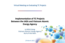 Cơ quan Năng lượng nguyên tử quốc tế làm việc với Cục Năng lượng nguyên tử về đánh giá các dự án hợp tác kỹ thuật giai đoạn 2009-2020